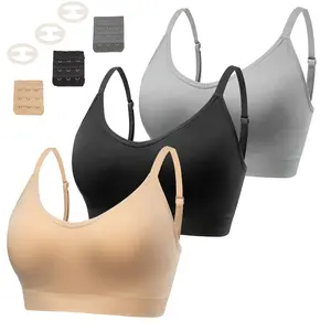 3PCS Wemen’s Bralettte No Underwire Comfort Wireless Bras Seamless Everyday Bralettes Cami Bra Sport Bra