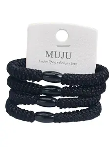 4 Pcs Braided Hair Ties, High Elasticity, Unisex, Strong Hold, Gentle on Hair, Durable & Comfortable, Perfect for Daily Use