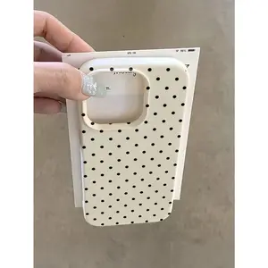 A white polka dot full-coverage TPU shockproof phone case, compatible with iPhone 17/16/15/14/13/12/11/X/XS/XS Max, Christmas/Autumn/Halloween phone accessory, full-coverage shockproof protective case, an ideal gift for family and friends.