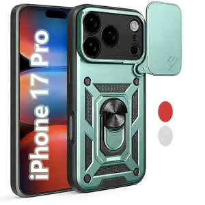 Case For iPhone 17 Pro Armored Shockproof Protective Shell With Magnetic Ring For iPhone 17 Pro Phone Case With Camera Protection Cover