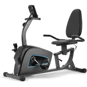 Exercise Bike Recumbent Exercise Bike for Home Stationary Bike Sturdy Quiet 8 Levels Large Comfortable Seat Heart Rate Handle & Device Holder 300 LB Weight Capacity