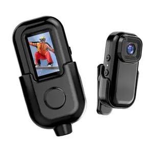 Body Camera 1080P HD Action Camera with 140° Wide Angle Lens & Adjustable Clip Portable Handheld Camera Waterproof Camera WiFi Hotspot Vlogging Camera, Hands-Free POV Camera for Cycling, Running, Surfing and Personal Security