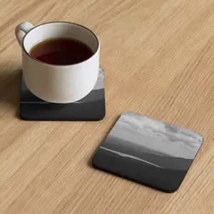 Black and White Mountains Cork-back coaster