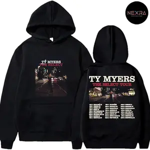 Ty Myers The Select Tour Merch Graphic Hoodie Casual Street Style Fleece Fabric Pullover Hooded Sweatshirt Tops Trendy for Women for Men