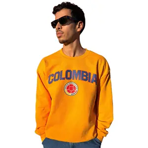 Retro Colombia Sweatshirt, Unisex Oversized Fall Sweaters, Colombia Tops, Comfy Casual Pullover Cotton Fabric