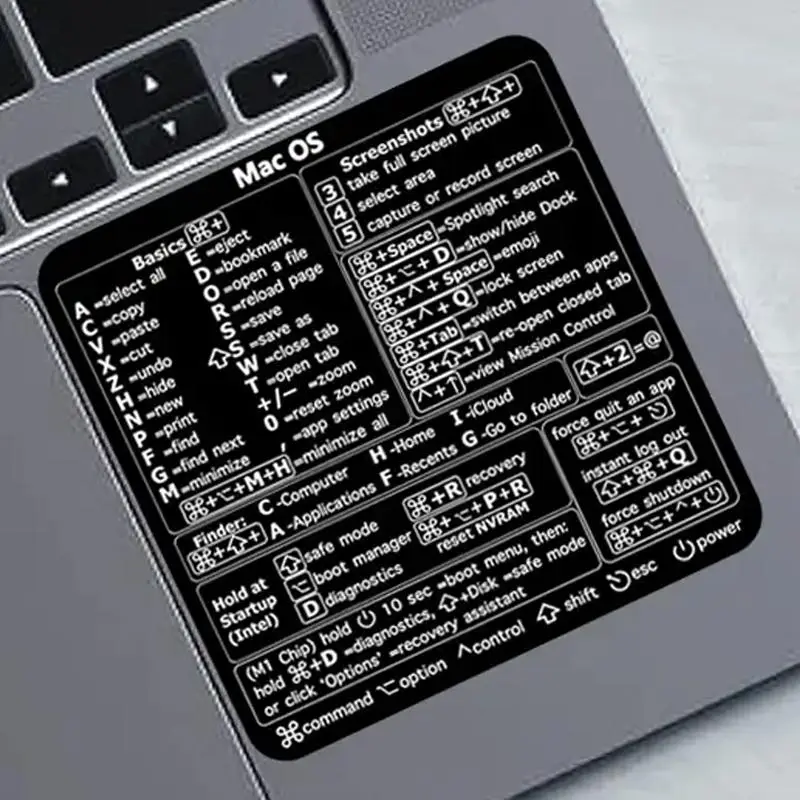 Keyboard Label Sticker Laptop Keyboard Shortcut Label Stickers Portable  Practical Computer Keyboard Sticker Suitable for MacBook