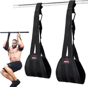 Hanging Ab Straps for Pull up Bar & Abdominal Muscle Building, Rip Resistant and Padded Arm Support for Ab Workout, Ab Sling Straps for Knee & Leg Raises, Pull up Straps for Men & Women
