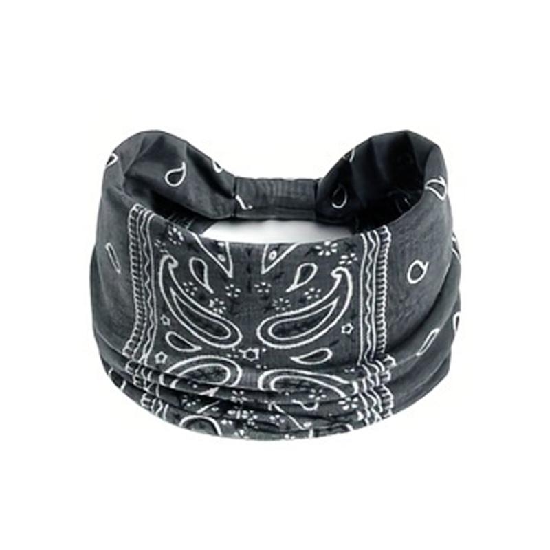 4/5-Pack Cashew Pattern Yoga Sport Headband for Women, Bohemian Elastic Cotton Hair Band, Sweat Absorbing Headwear for Fitness and Daily Wear