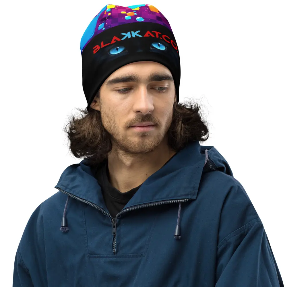 All-Over Print Beanie - Double-Layered Soft & Comfy Hat for Chilly Days - 96% Polyester 4% Spandex - Regular Fit - Made on Demand