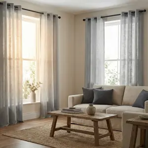 Window Wear 4Panels 34x84 inches is made of wide-width fabric with bamboo-like pleats effect. The fabric looks more luxurious and has a linen-like style, making it perfect for decorating your home. Model: FT2503