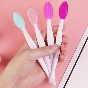 1pc Silicone Lip Exfoliating Brush, Double-Sided Soft Silicone Scrub Tool for Lip Care And Skincare, Silicone Brushes