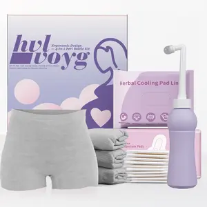 HVLVOYG Peri Bottle Postpartum Kit, 16 Pcs Postpartum Essentials, Gifts for New Moms, Labor Delivery Care Kit, Perineal Bottle, Postpartum Pads, Disposable Underwear, Cooling Pad Liners