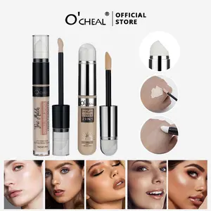 O'CHEAL 2 in 1 Liquid Foundation Stick with Sponge Tip,Lightweight Creamy Texture Concealer Stick, Moisturizing & Non-cakey Makeup Stick for Women Cosmetic Hydrate concealer foundation Moisturize Moisturizer Moisture concealer foundation Hydrating Daily