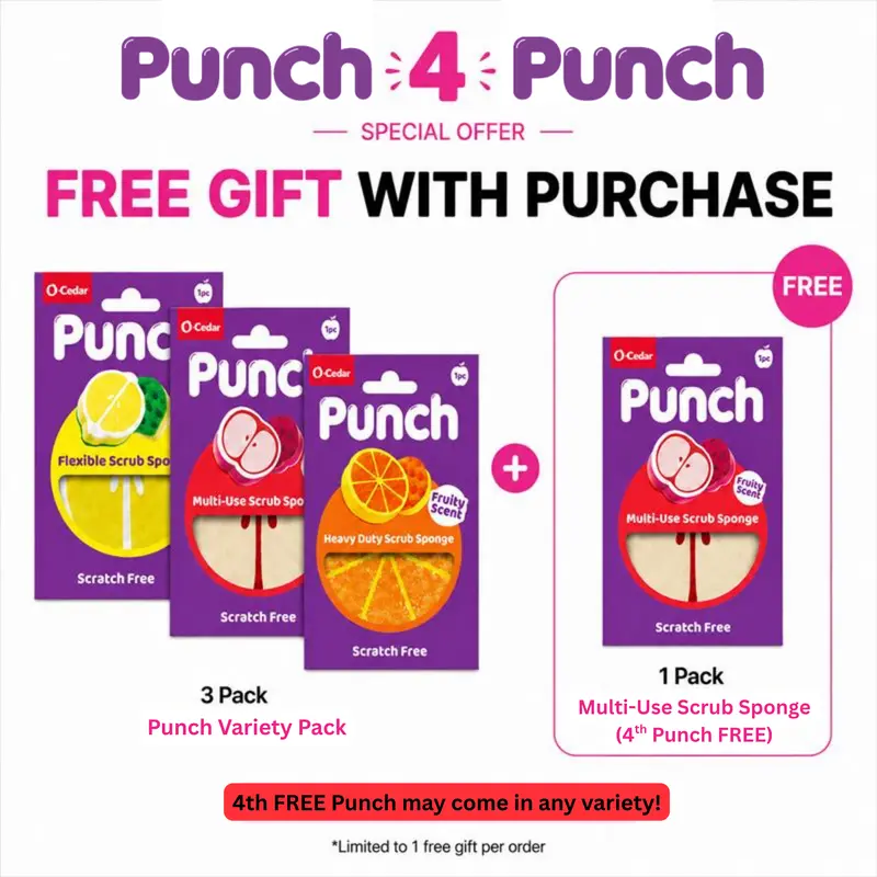 O-Cedar Punch Scrub Sponges