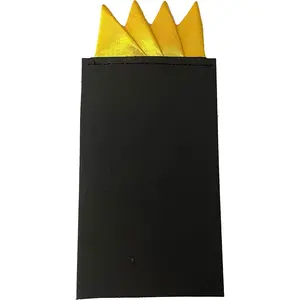 Prefolded Suit Pocket Squares, Pre-Folded Card Solid Color Handkerchief