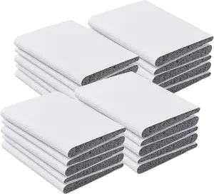 30Pcs White Exterior Self-Adhesive Door Frame Corner Seals, Foam Material Draft Stoppers, Adhesive-Backed Noise Isolation & Weather Stripping Pads
