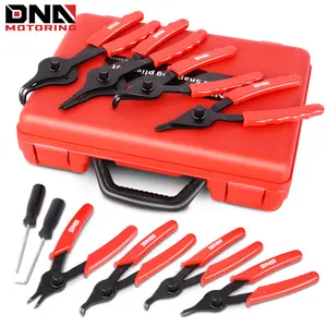 11pc Multi Angle Heavy Duty Internal External Snap Ring Plier Set Mechanics Circlips For Ring Remover Retaining, W/ Case