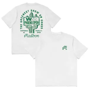 ⛳️ Malbon Golf 2 Sides Graphic t shirt, WM Phoenix Open Design,  Premium Golf Lifestyle Apparel for Men & Women, Scottsdale Golf Gift