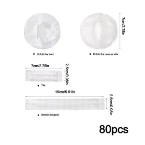 80Pcs Disposable Luggage Wheels Protector Anti-slip Wear-resistant Suitcase Wheels Protection Cover Elastic Reduce Noise
