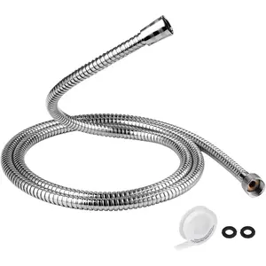 Shower Hose 59 inches Hand Held Shower Hose Repalcement Stainless SteelShower Pipe Flexible and Durable with Brass Insert and Nut