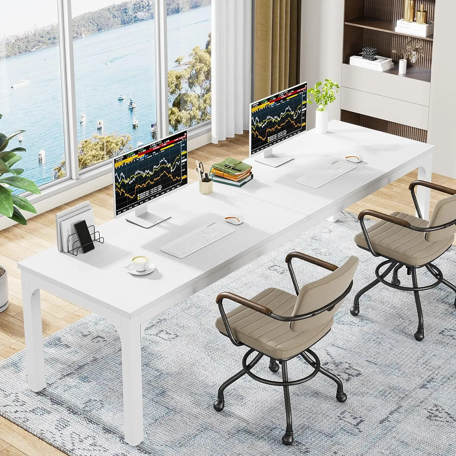 【BTS ONLY】Tribesigns 78.7 inches Extra Long Computer Desk, 2 Person Writing Table Study Desk 【BTS ONLY】Tribesigns 78.7 inches Extra Long Computer Desk, 2 Person Writing Table Study Desk