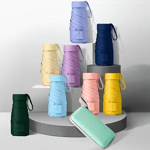 Portable Folding Umbrella, Portable Foldable Umbrella, 1 Count Manual Open & Close Umbrella, Simple Fashion Rainproof Umbrella for Business Travel Or Gift Giving
