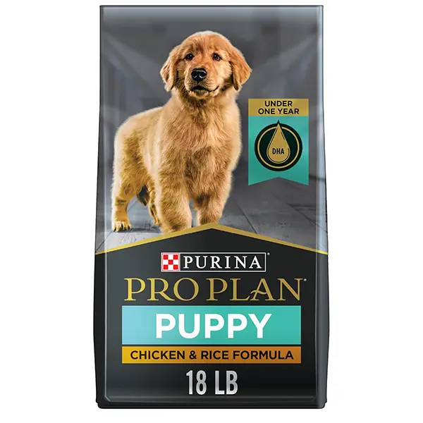 High Protein Puppy Food with Lamb & Rice – Dry Dog Food with DHA, Supports Growth & Development – 34 lb Bag