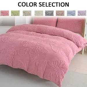 Butterfly Flower Bedding Set, Easy Wash Durable Fabric, Soft Comfortable, Includes One Fitted Sheet and Two Pillowcases