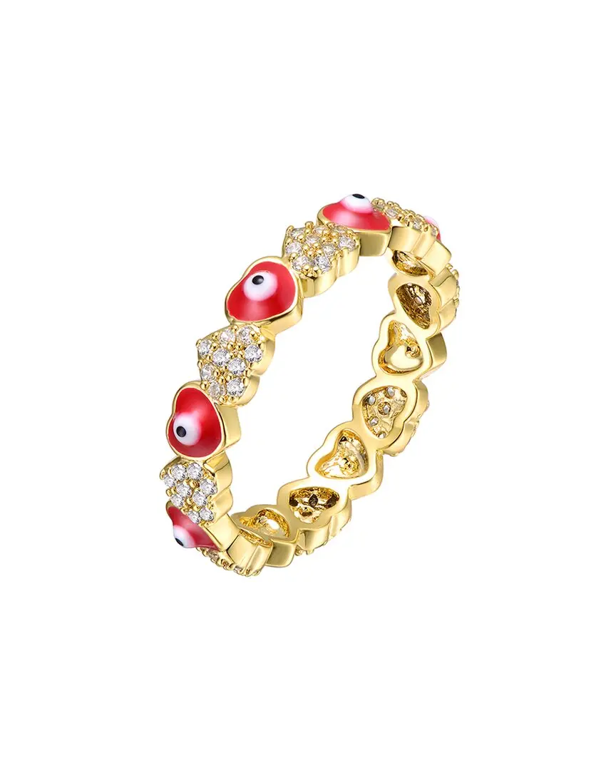 Rachel Glauber 14K Plated CZ Eyeball Ring