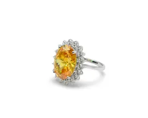 Princess Yellow Ring - Sterling Silver 925