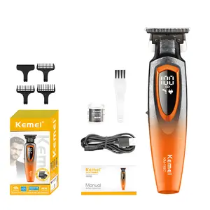 Kemei Electric Hair Trimmer, Cordless Rechargeable Trimmer, 1 Box Rechargeable Hair Clipper with Guide Combs, Professional Hair Trimmer for Men, Barber, Stylist, Barbershop
