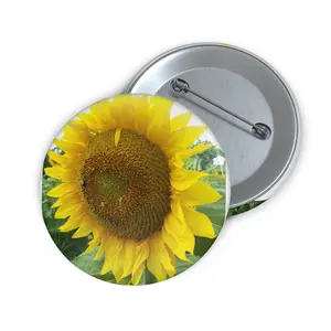 Custom Sunflower Pin Buttons, Floral Buttons, Fun Accessories, Gift for Garden Lovers, Festival Gear, Cute Badge