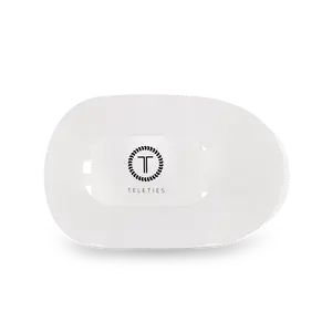 TELETIES - Coconut White Medium Flat Round Hair Clip - Lay Flat, Strong Grip, Nearly Unbreakable