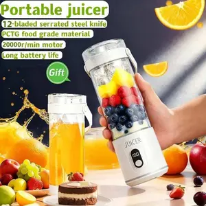 Double-Cup Portable Blender — 12-Blade, USB-Rechargeable Smoothie & Shake Maker