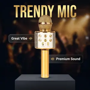 Karaoke Microphone for Kids & Adults  Bluetooth Singing Mic Echo Effect, Built-in Speaker Portable for Party Travel Gifts