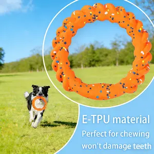 1pc/2pcs dog frisbee dog frisbee toy ring for dogs indestructible water floating flying disc E-TPU durable dog toy for fetch tug training interactive outdoor indoor play for medium small dogs chew toy exercise