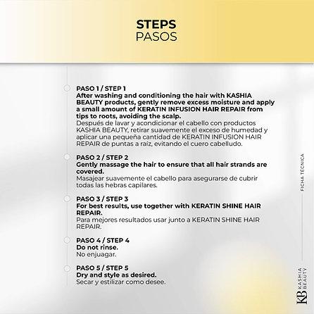 Keratin Infusion Hair Repair 237ml – Leave-In Reconstructor for Split Ends, Anti-Breakage, Deep Nourishment & Elasticity | Keratin + Soy & Wheat Proteins – Kashia Beauty