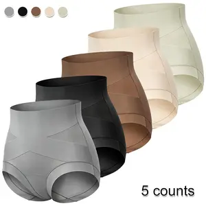 5 Pieces Womenswear Seamless High Waisted Shorts.Women Seamless Shapewear Sculpting Tummy Control. Lightweighted Summer Shorts Womenswear