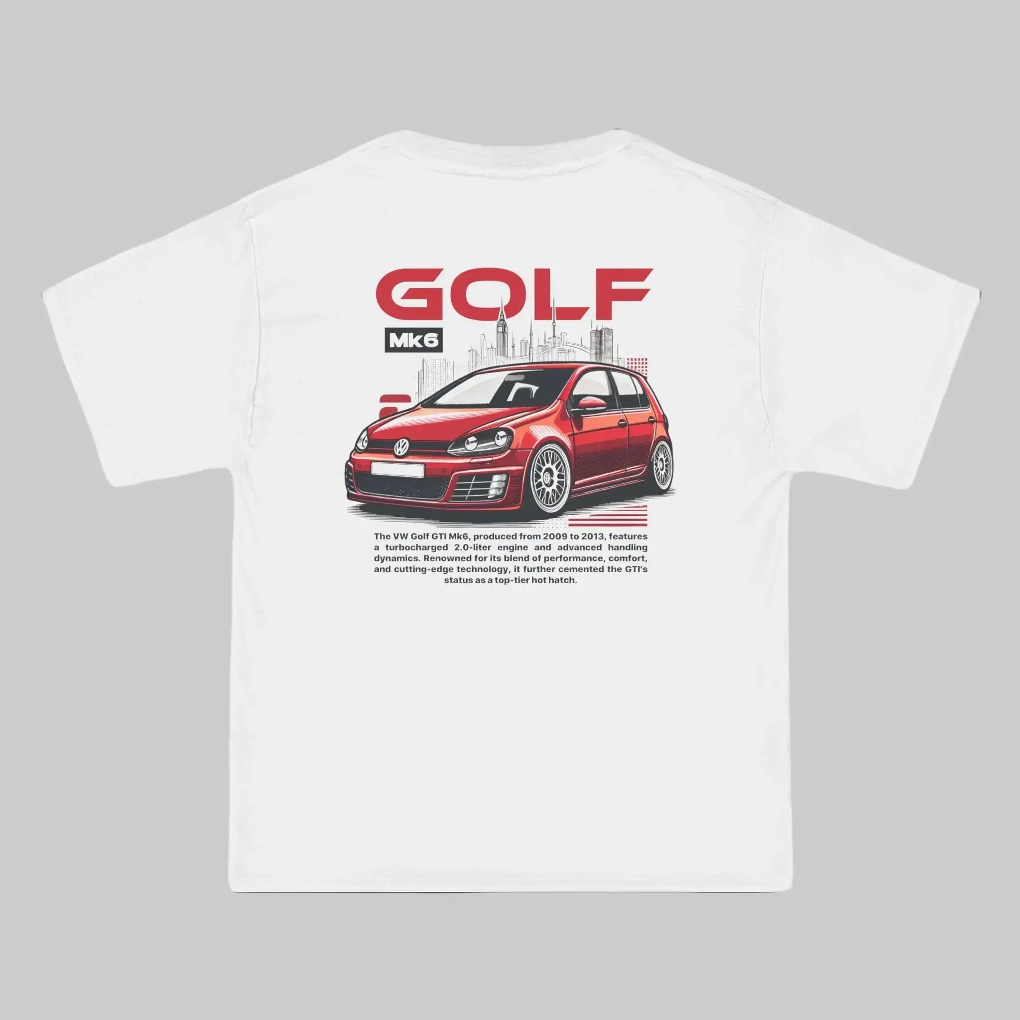 2009-2013 VW Golf GTI Mk6 Graphic T-Shirt Hoodie Sweatshirt 2 Sided, Car Enthusiasts Automotive Tees, Gift Car Lovers