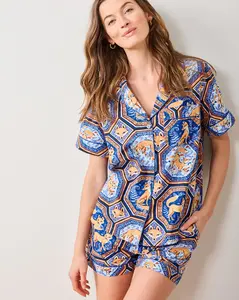 Fancy Fox - Short PJ Set - French Blue
