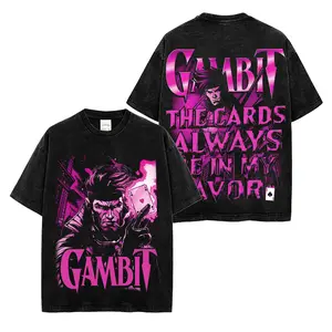 Gambit Premium Acid Washed T-Shirt, Remy LeBeau Shirt, Mutant Card Master Shirt, Character Comics Fans Shirt, Superhero T-Shirt, Comic Book Fans T-Shirt, Superhero Graphic Tee
