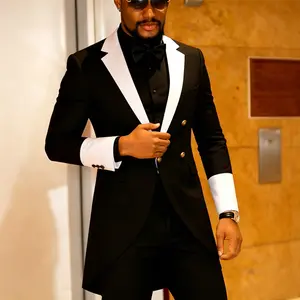 Men's Tailcoat Suit,Mens Suits 2 Piece Slim Fit Double-Breasted Swallow Tail Coat For Proms,Concert,Wedding