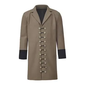 Movie Nosferatu Count Orlok Cosplay Costume Vampire Long Jacket for Male Halloween Party Coat Clothing Menswear Gamis Bestie Beige Classic Spooky Fashion