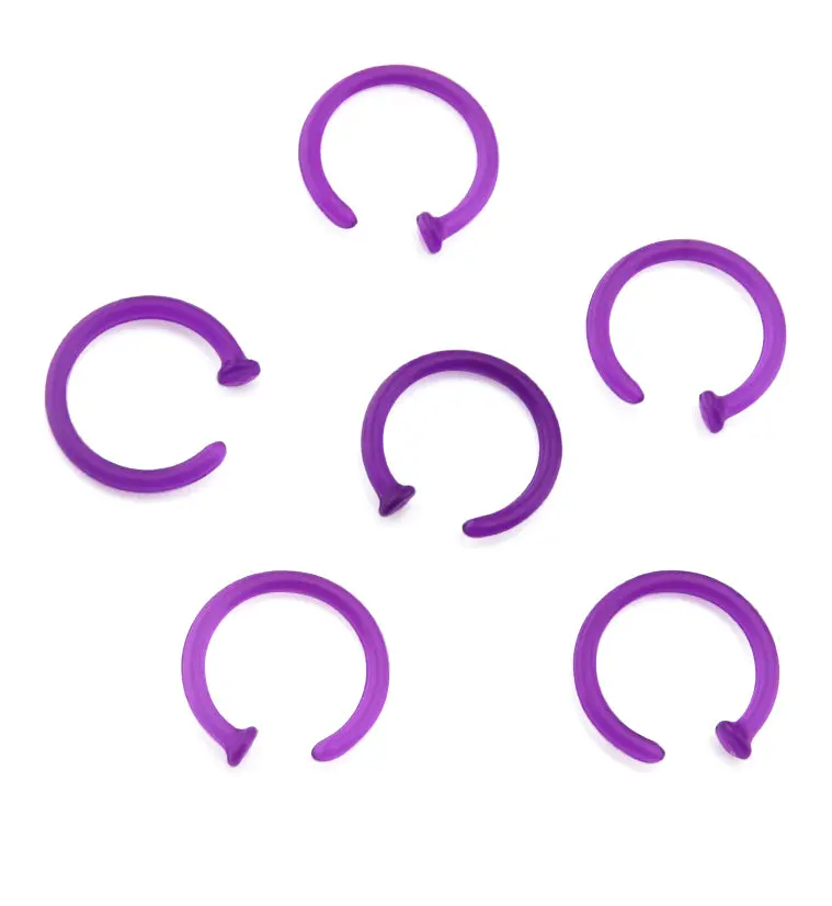 Purple Bioflex Nose Hoop Ring Purple Bioflex Nose Hoop Ring