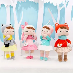 Metoo Forest Angela Animal Plush Toys - Adorable Polyester Dolls with Unique Outfits & Accessories, Perfect for Companionship & Decoration, Ideal Birthday & Holiday Gifts, Youngsters Doll Toys