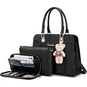 Purses for Women Crossbody  Handbags Top Handle Satchel Tote Bag Wallet Set 3 count