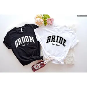 Personalized Text Bride and Groom Shirt, Custom Bride and Groom Gift for wedding or anniversary , Special Gift Shirt