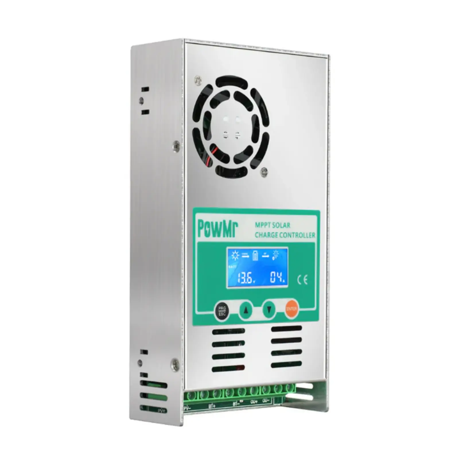 PowMr 60A 80A 100A MPPT Solar Charge Controller, 12V 24V 36V 48V Auto Solar Regulator, Max 160VDC PV Input with LCD Backlight Display, Compatible with LiFePO4, Lead-Acid, Gel & NiCd Batteries, Ideal for RV, Marine & Off-Grid Solar Power Systems