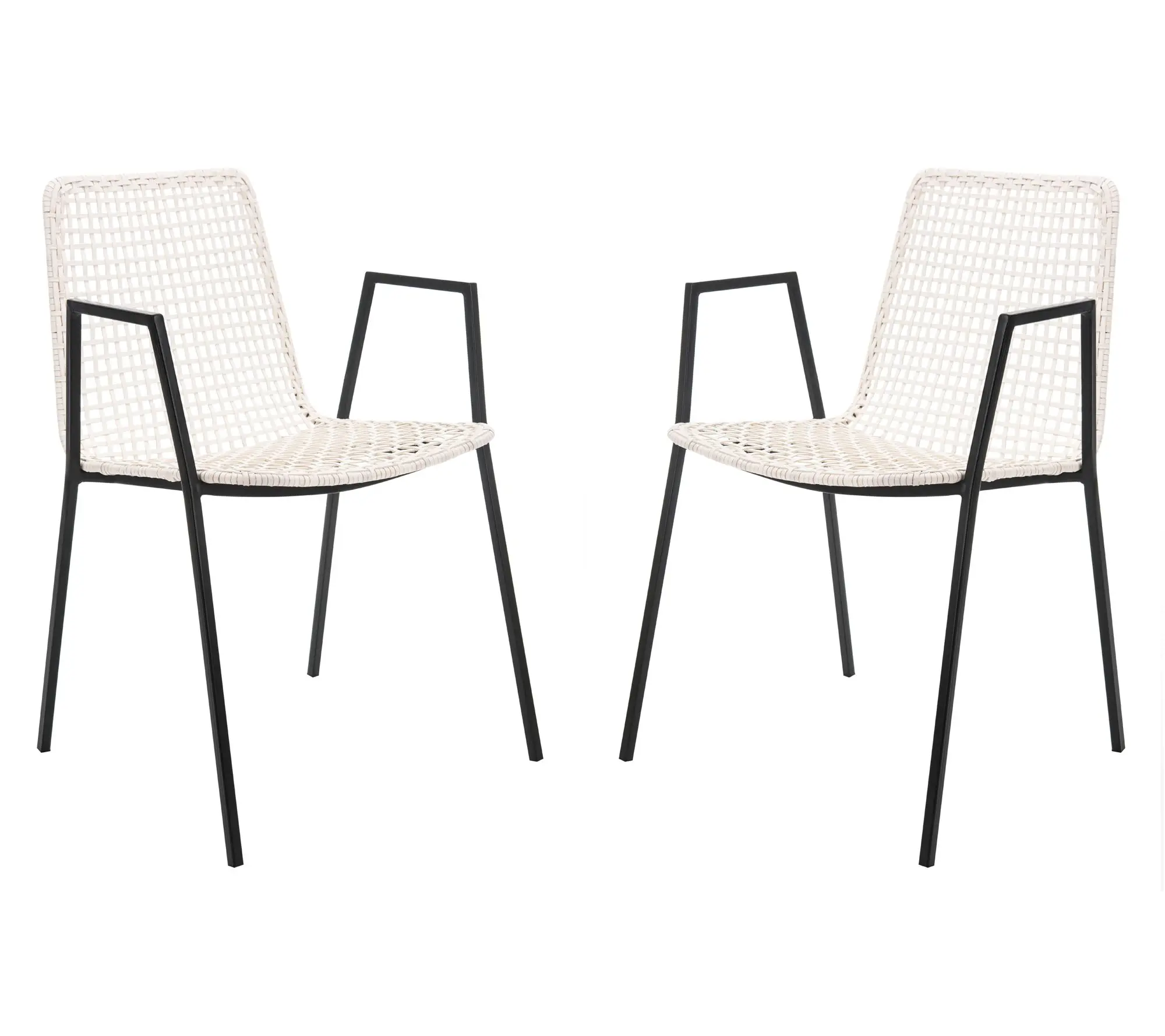 Safavieh Wynona Leather Woven Dining Chair (Setof 2)