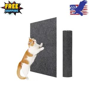 23.6x15.8 Cat Wall Scratcher Mat with Nano Tape, Anti Cats Scratch Furniture Couch